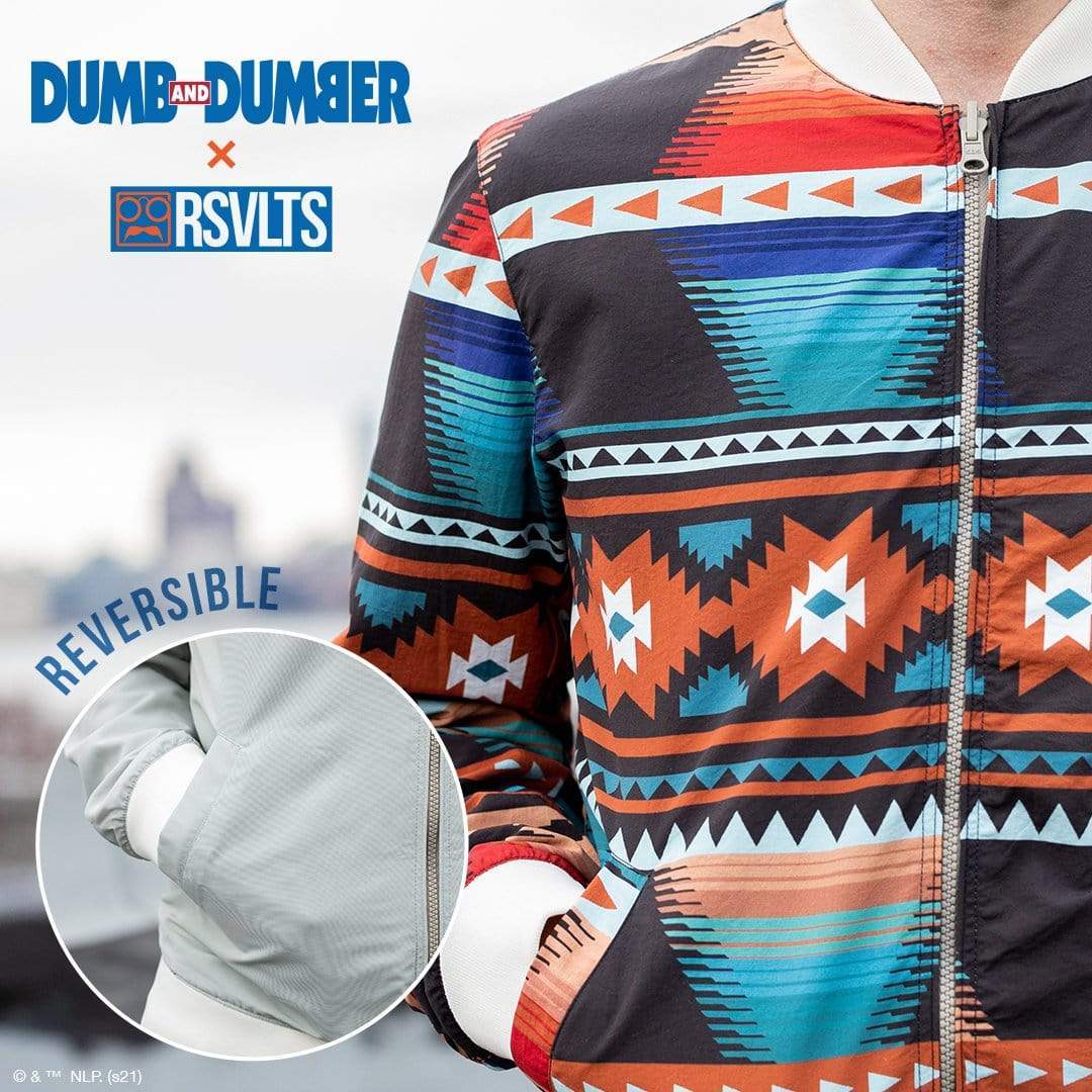RSVLTS Dumb and Dumber Jacket Dumb and Dumber "The Lloyd Jacket" – Reversible Bomber Jacket