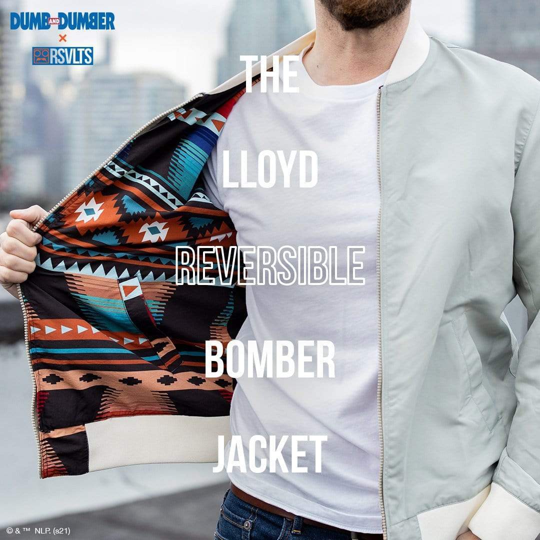 RSVLTS Dumb and Dumber Jacket Dumb and Dumber "The Lloyd Jacket" – Reversible Bomber Jacket
